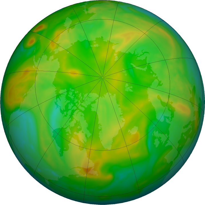 Arctic ozone map for 13 June 2021